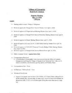 May 11, 2026 Board Meeting Agenda and Supporting Documentation - The ...